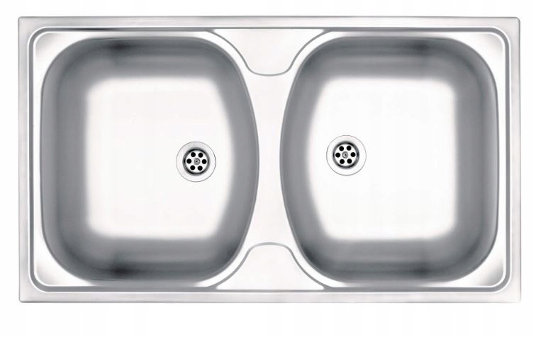 Kuchynský drez - Sink 80x60 Single -Chamber + biely sifón