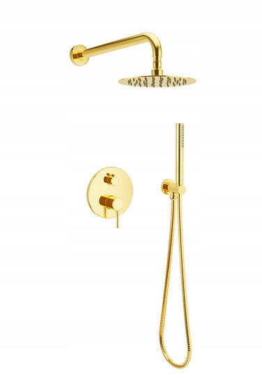Vodovodné batérie - 20 cm Pláštenka + sprchový set / Golden Bath