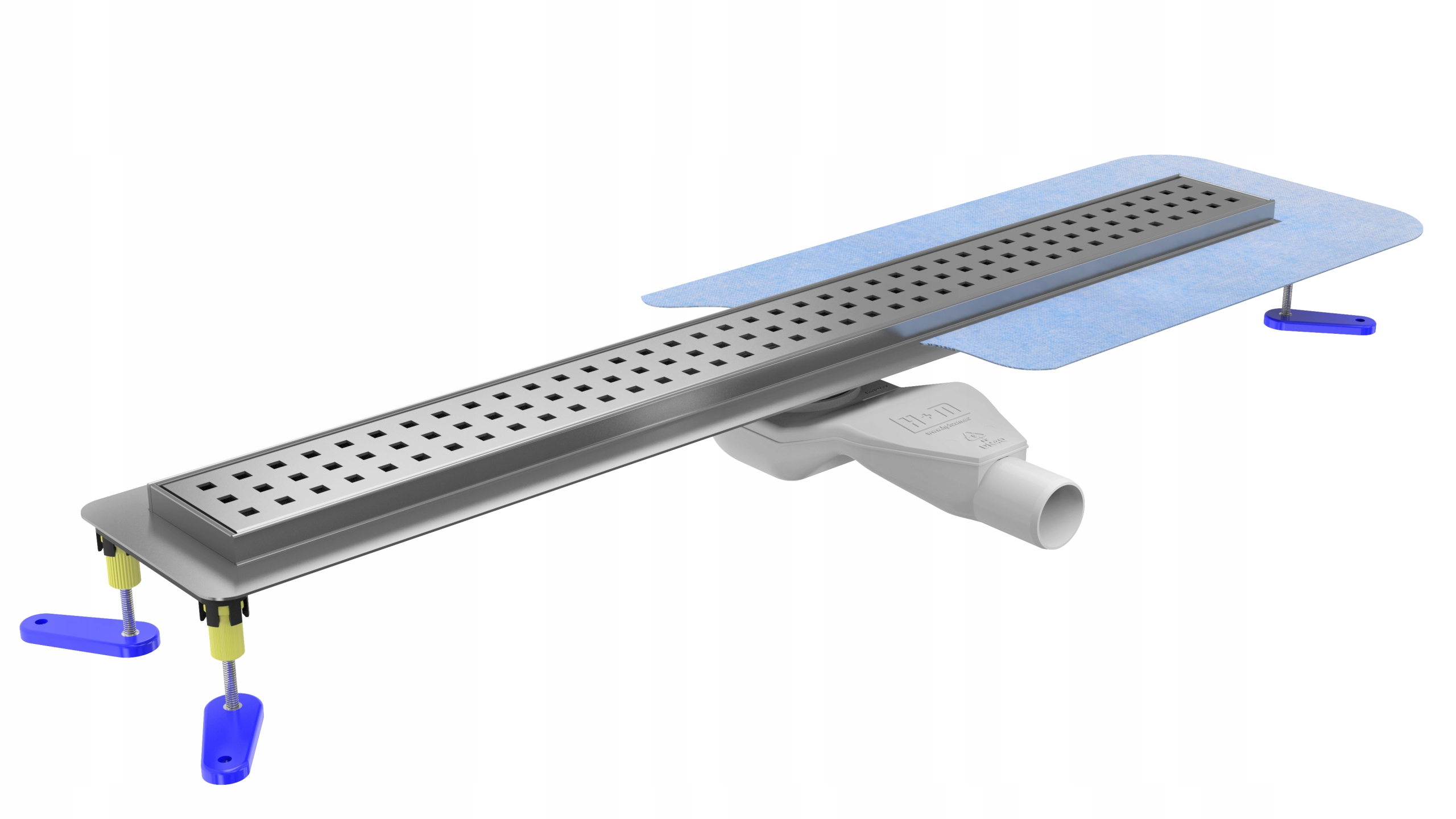 Sprchový žľab - Dexo Lineárny vypúšťací tvar 90cm Kompletná sada