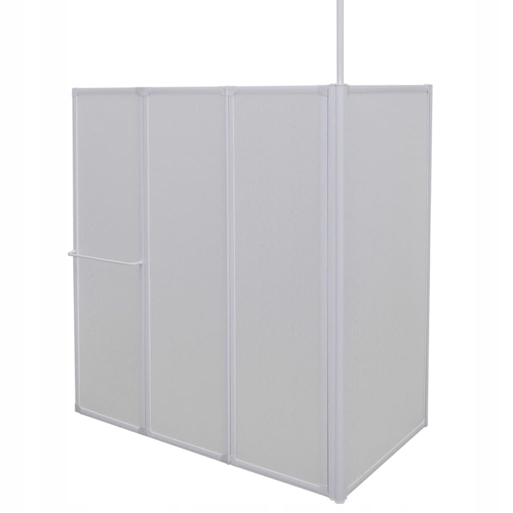Vaňová zástena - Sprchové dvere tvar L, 70x120x137cm 4 panely
