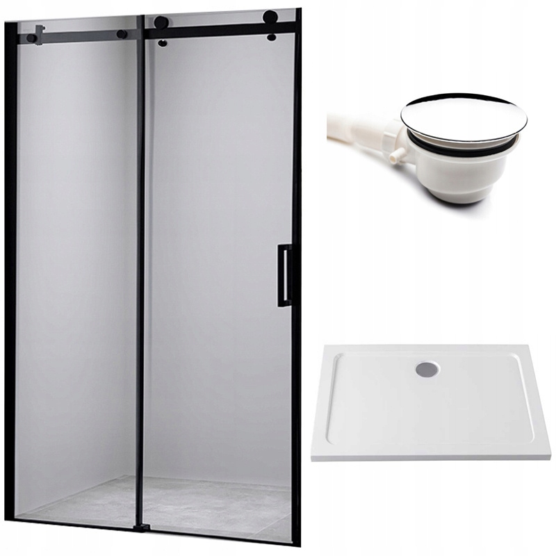 Sprchové dvere s pádlovým bazénom 95-100 Black+ST04A