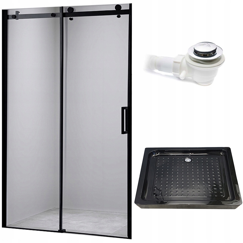 Kohlman Black Shower Set 25x25 QW210BQ25