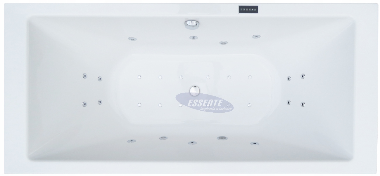 Vaňa - DVOJITÁ VAŇA S HYDROMASÁŽOU 200x90 OZON LED