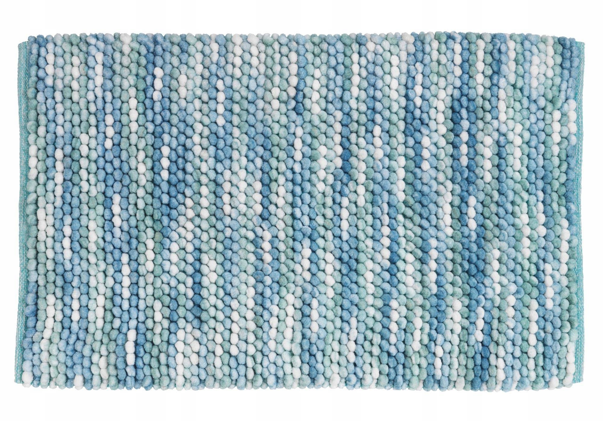 Protišmyková kúpeľňová podložka - Koberce v kúpeľni 90 x 60 Blue Melange Wenko