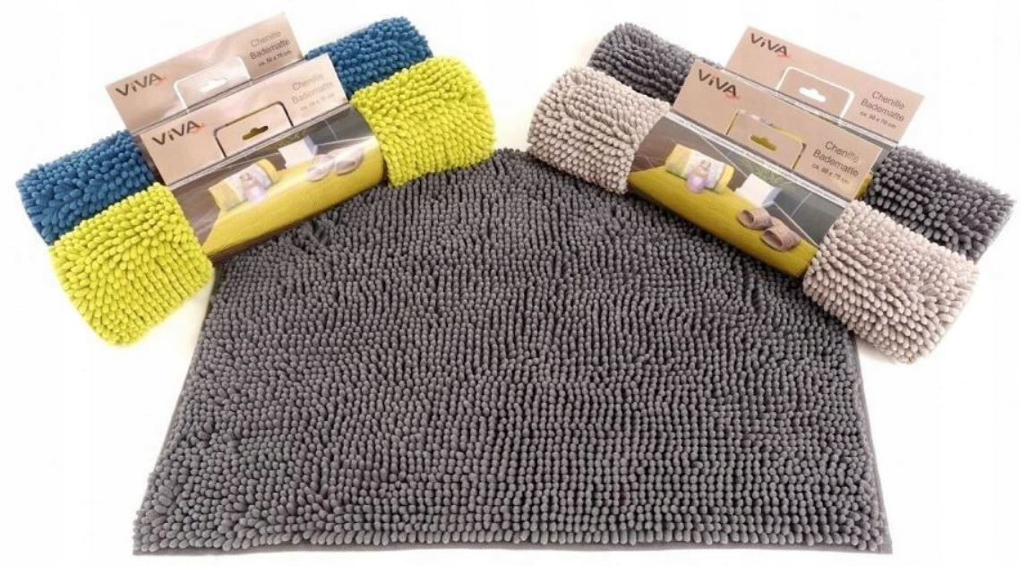 Kúpelňová predložka - Koberec kúpeľňa Chenille Shaggy 50x70 Nemecko