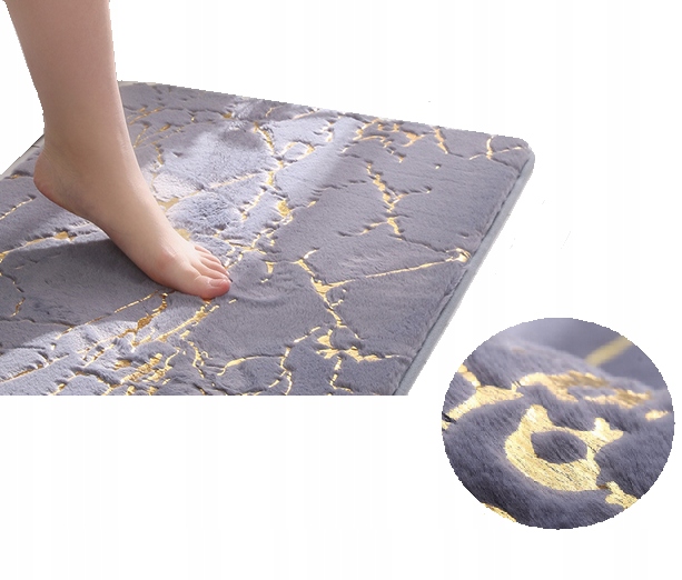 Kúpelňová predložka - Chic-2 60x90 Kúpeľňa koberce Tmavomé
