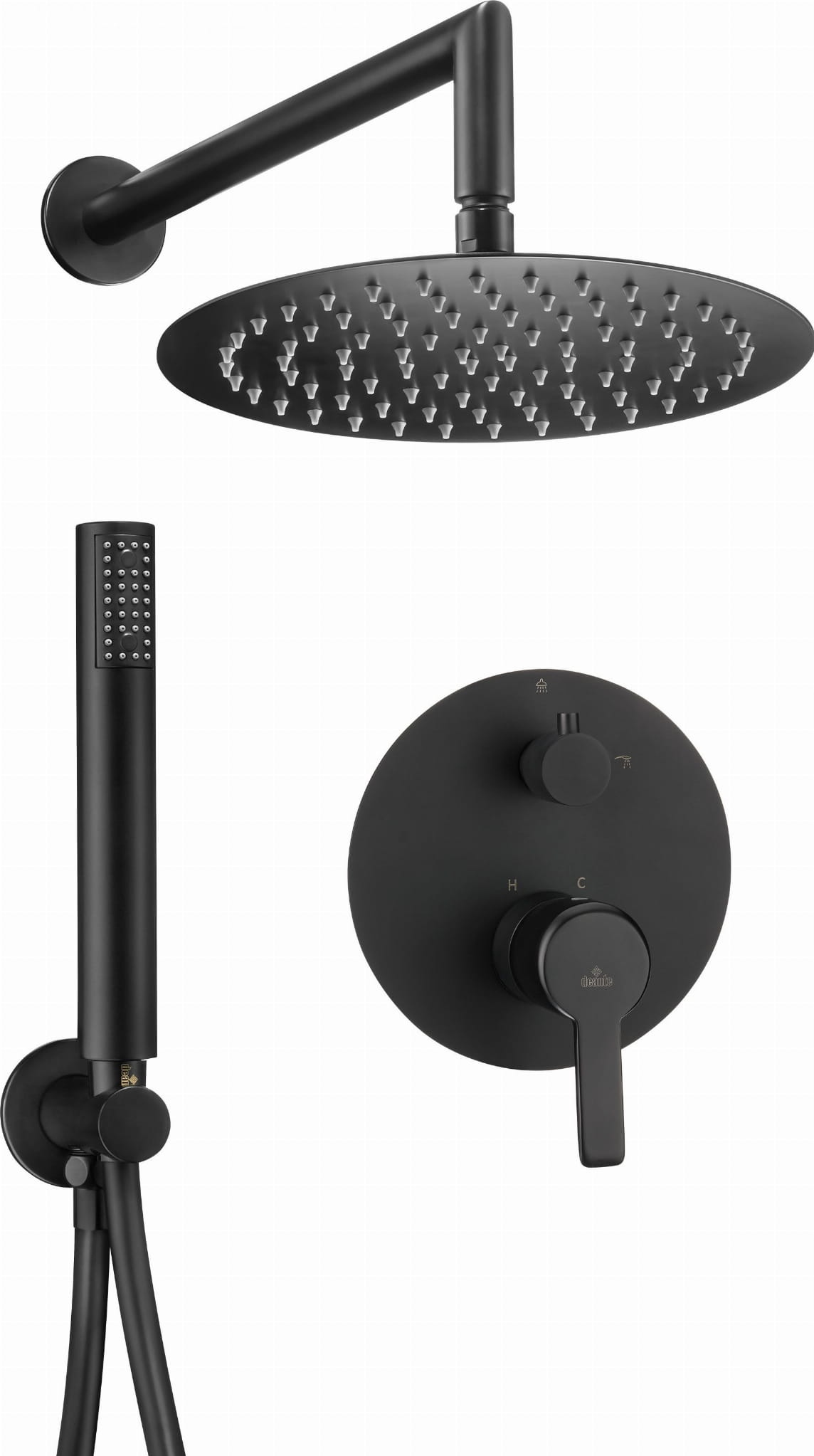 Mexen Slim Rain Shower 25 cm ružové zlato