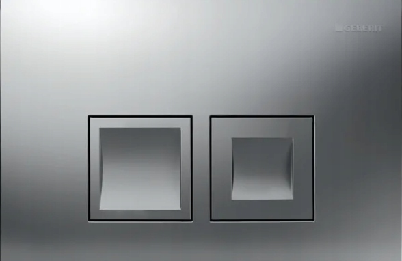 Splachovacie WC tlačítko -  Delta35 Matte Chrome Start Tlačidlo