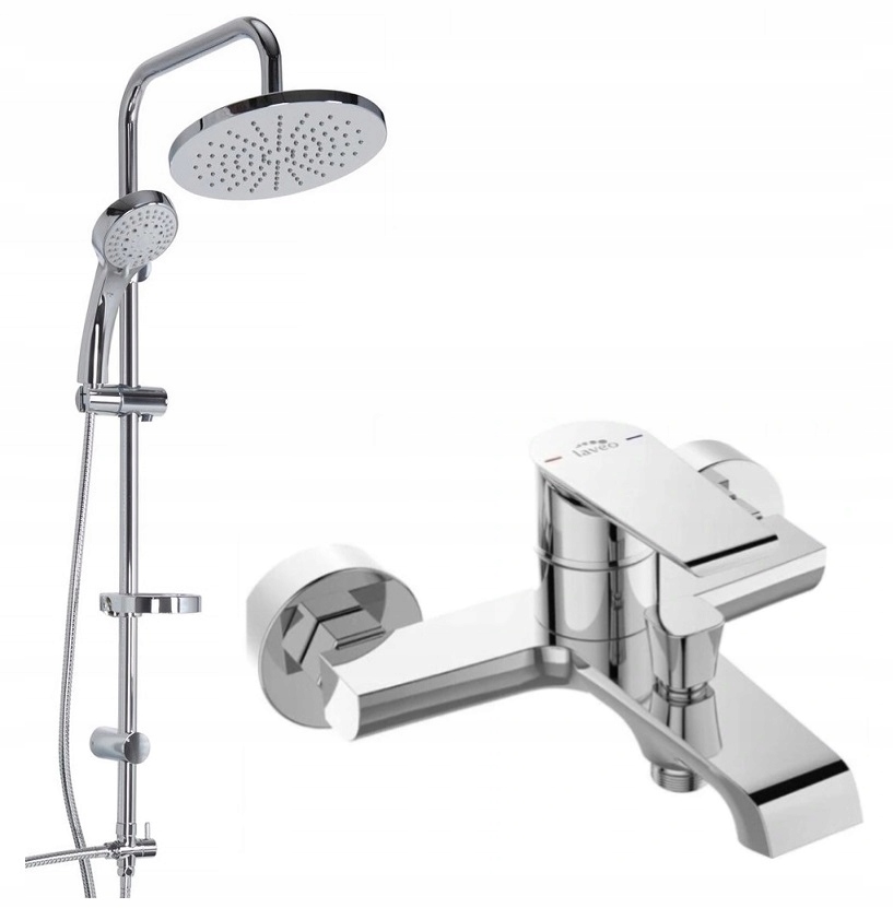 Vaňová batéria - Pláštena 25 cm s poličkou + Batéria Cubic BathTub