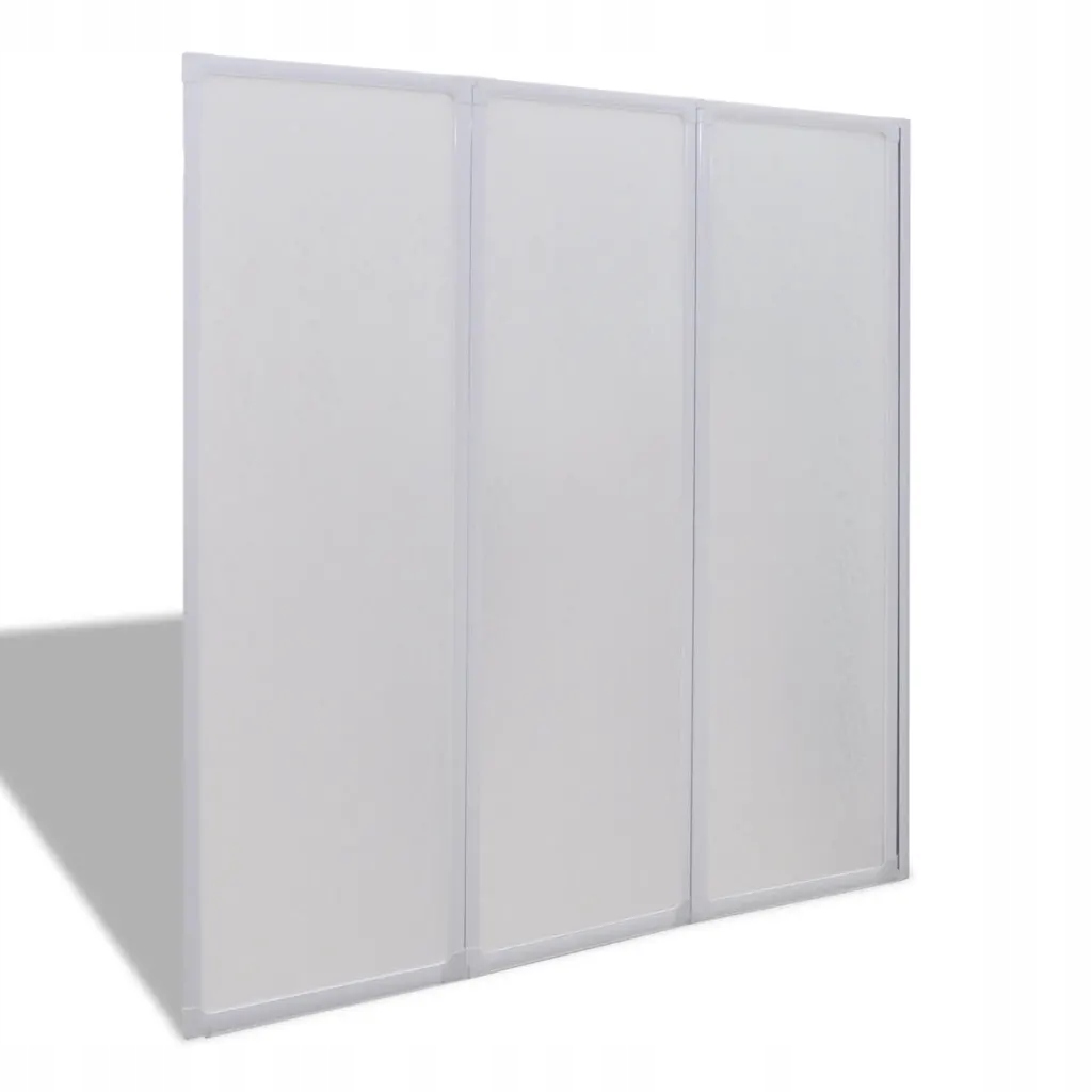 Vaňová zástena - Sprchové dvere, 117 x 120 cm, 3 panely, skladanie