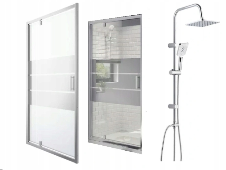 Sprchové dvere 140 cm MILK + 8 mm dažďa sprchové