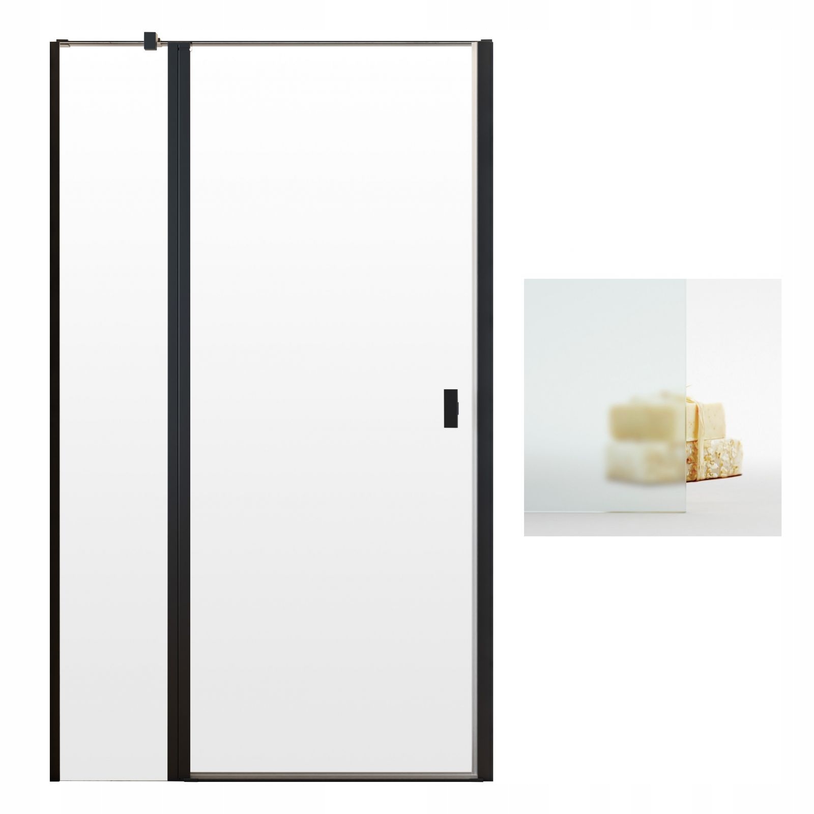 Sprchová zástena - NES 8 čiernych sprchových dverí, II 100 L Satin