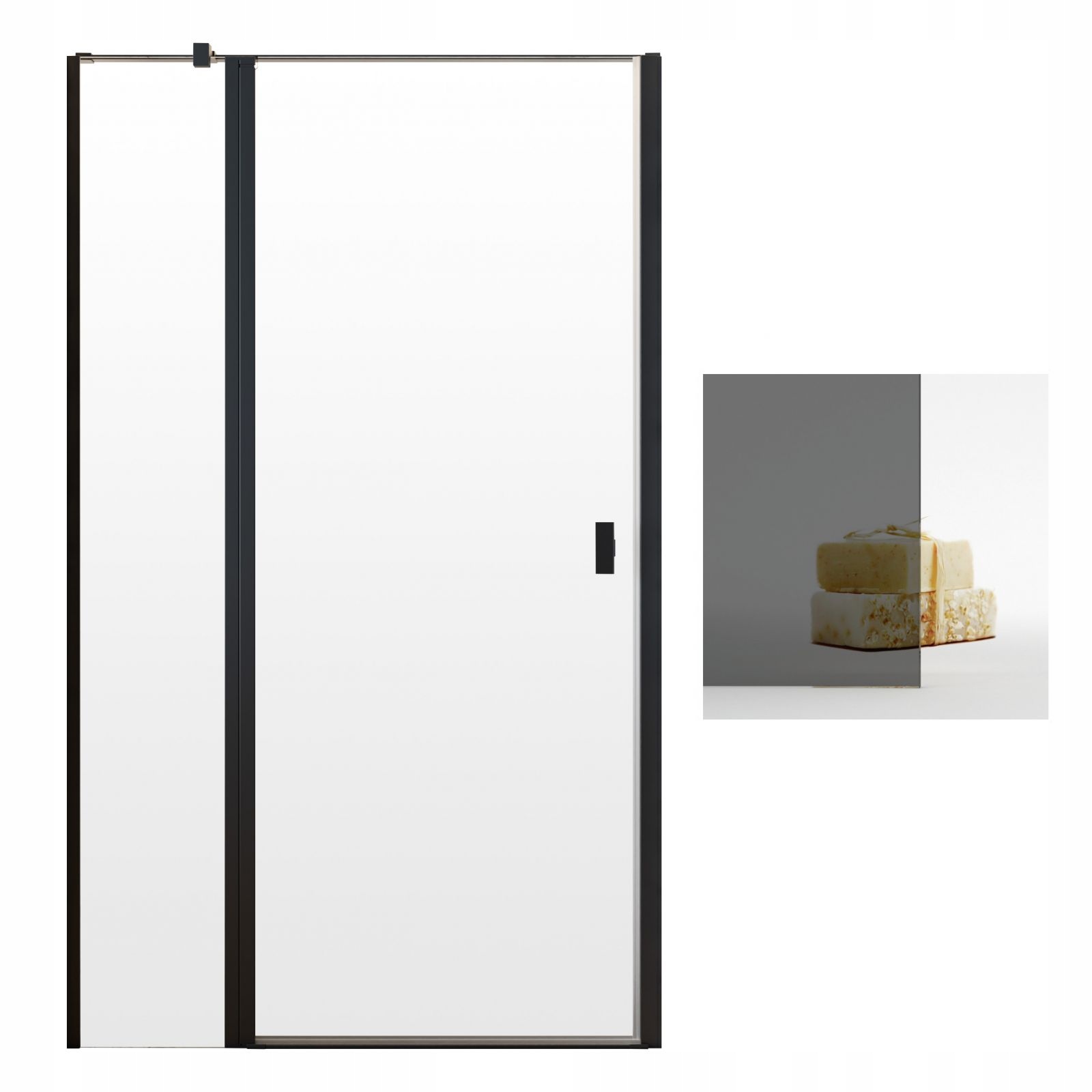 Sprchová zástena - Sprchové dvere NE 8 Black DWJ II 120 L Graphit