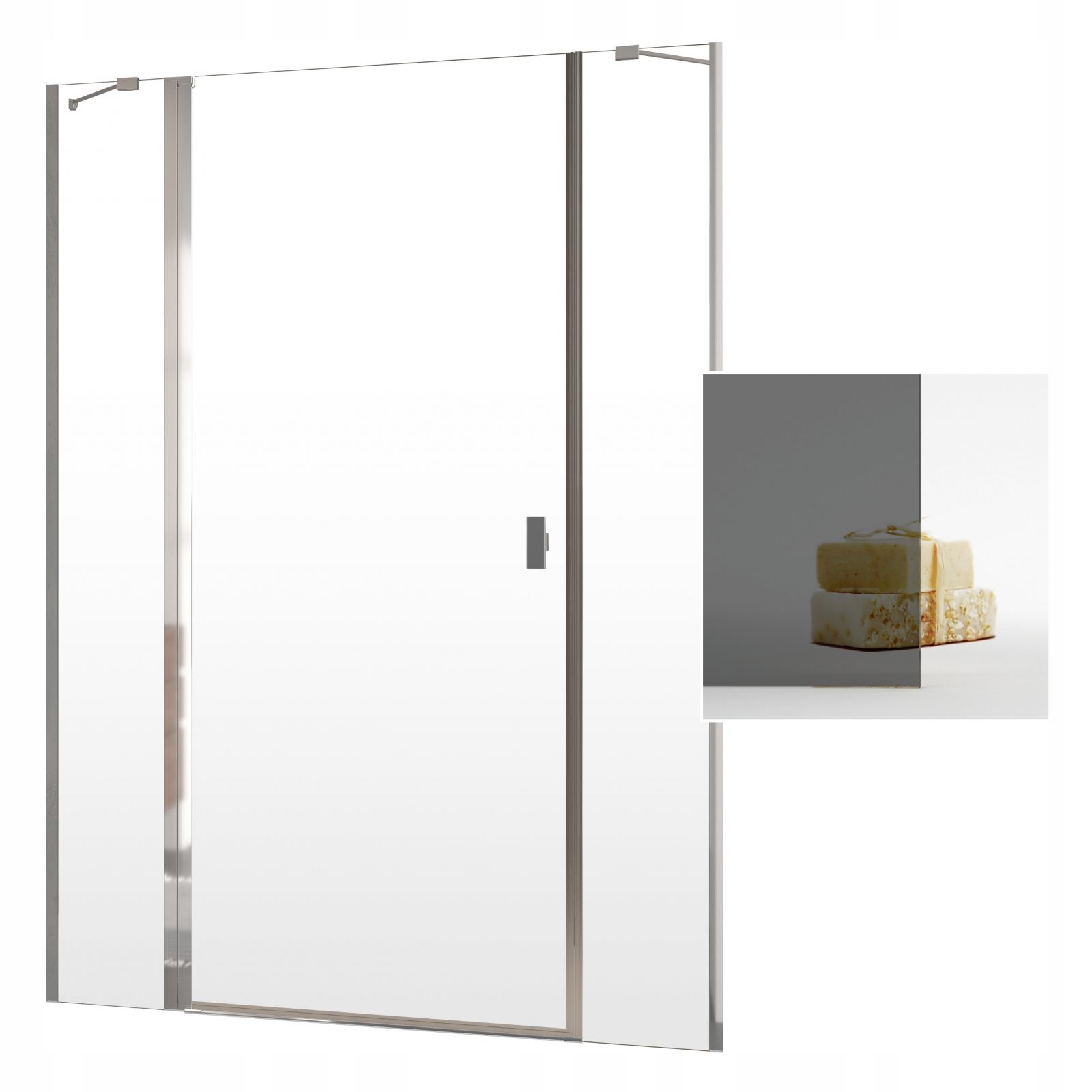 Sprchová zástena - Sklenené sprchové dvere 130 cm L grafit