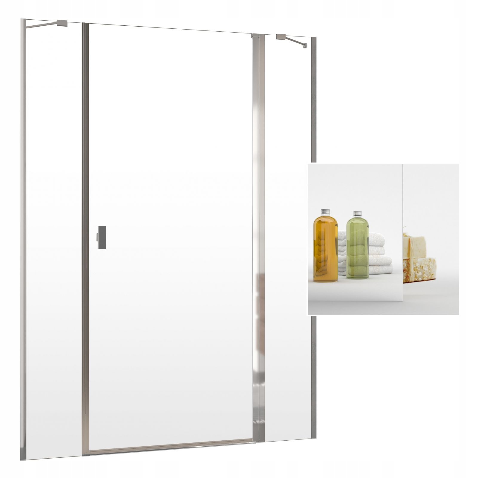 Sprchová zástena - Sklenené sprchové dvere 130 cm p zrkadla