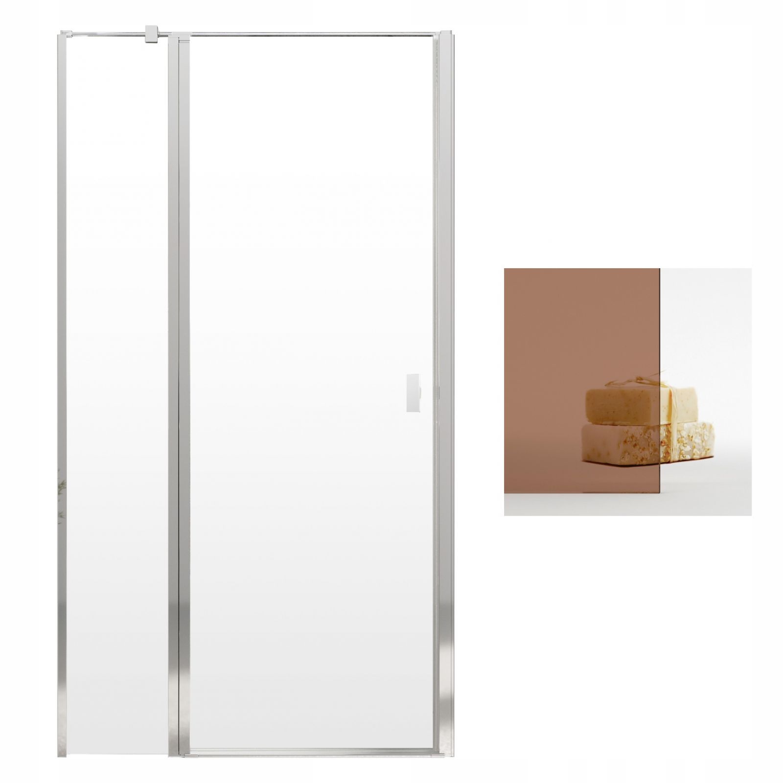 Sprchová zástena - Závesové dvere NES 8 DWJ II 100 L bronz