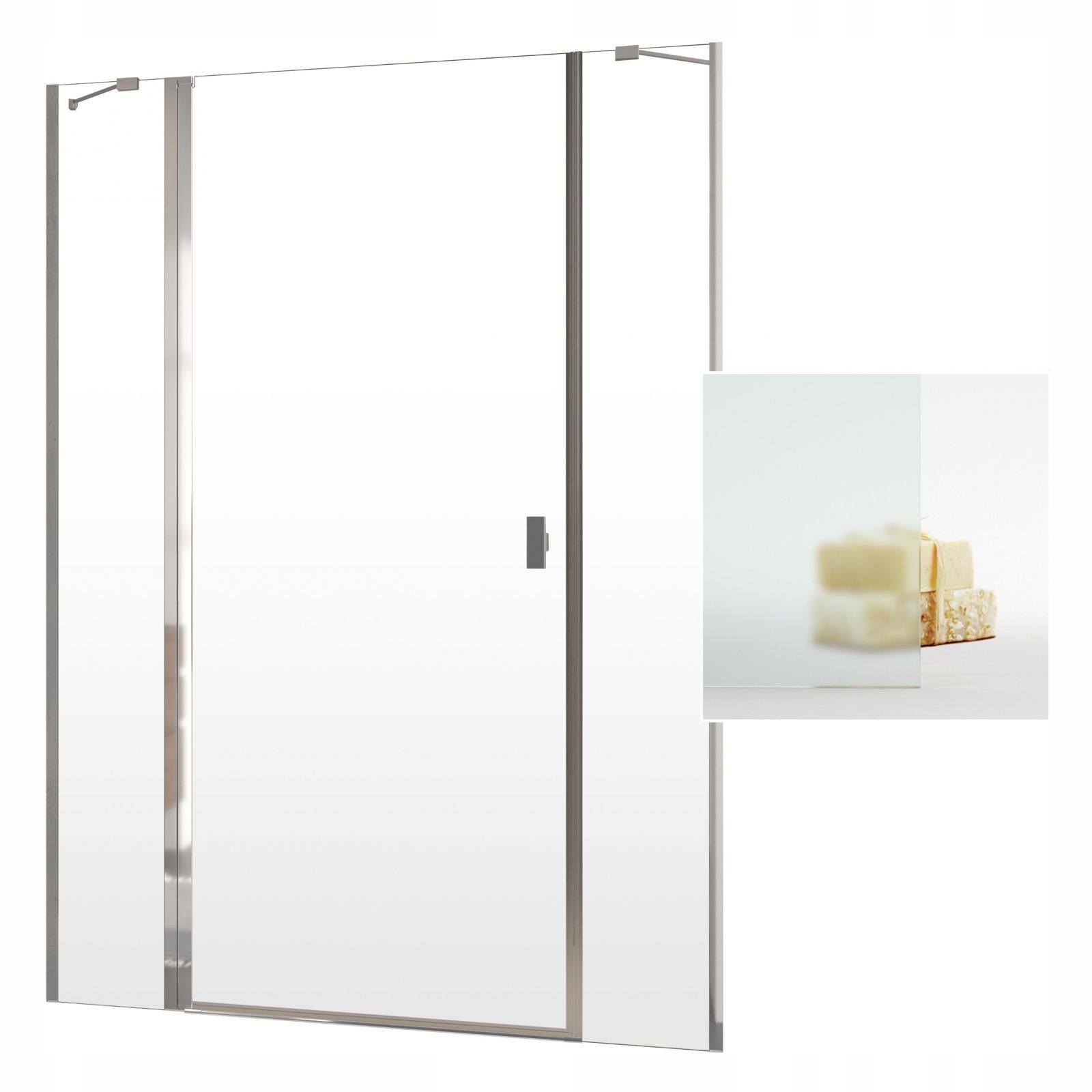 Sprchová zástena - Sklonené dvere NES 8 DWJS 130 L SATIN