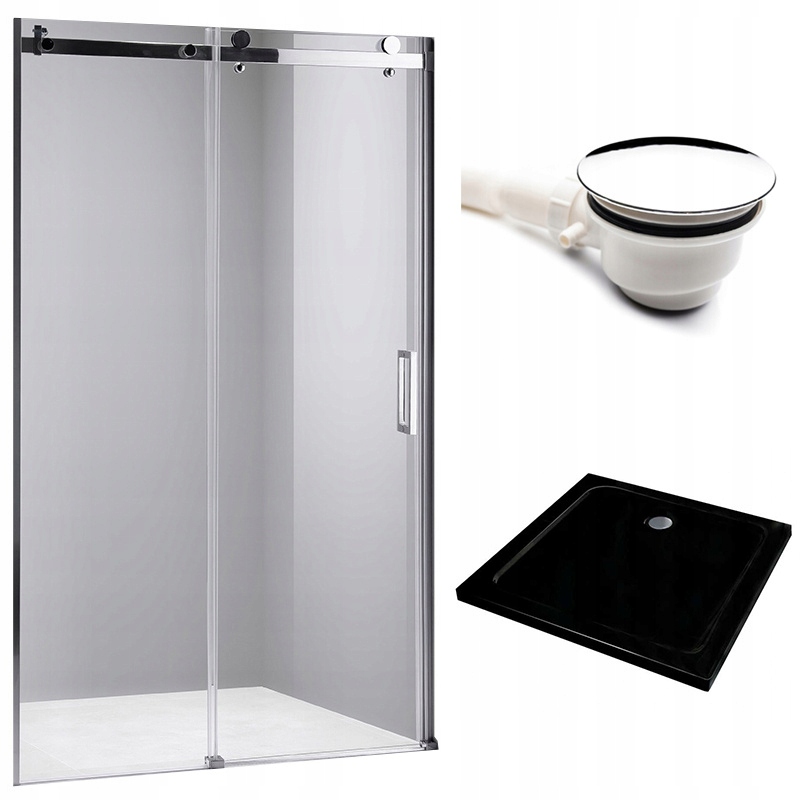 Sprchové dvere s pádlovým bazénom 95-100 cm+ST06ablack