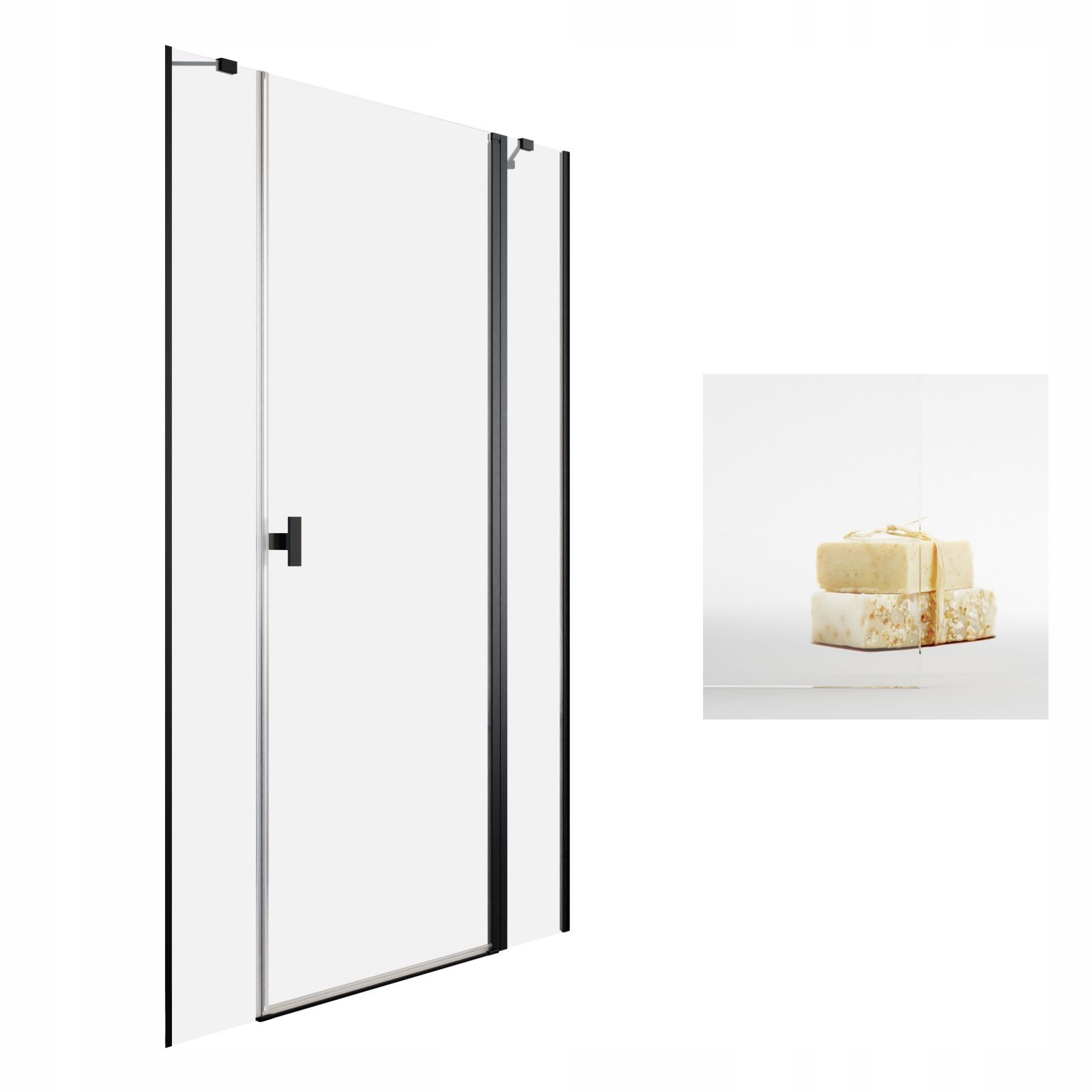 Sprchová zástena - NES 8 Black DWJS 140 cm P ultraklearové dvere