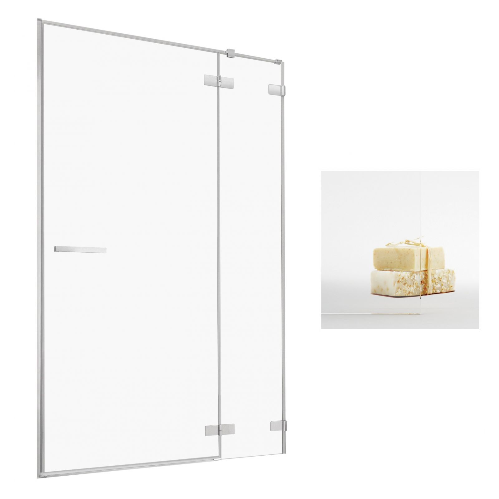 Sprchová zástena - Sanswiss Cadura CA13 pravé dvere 75 cm čierna rohož