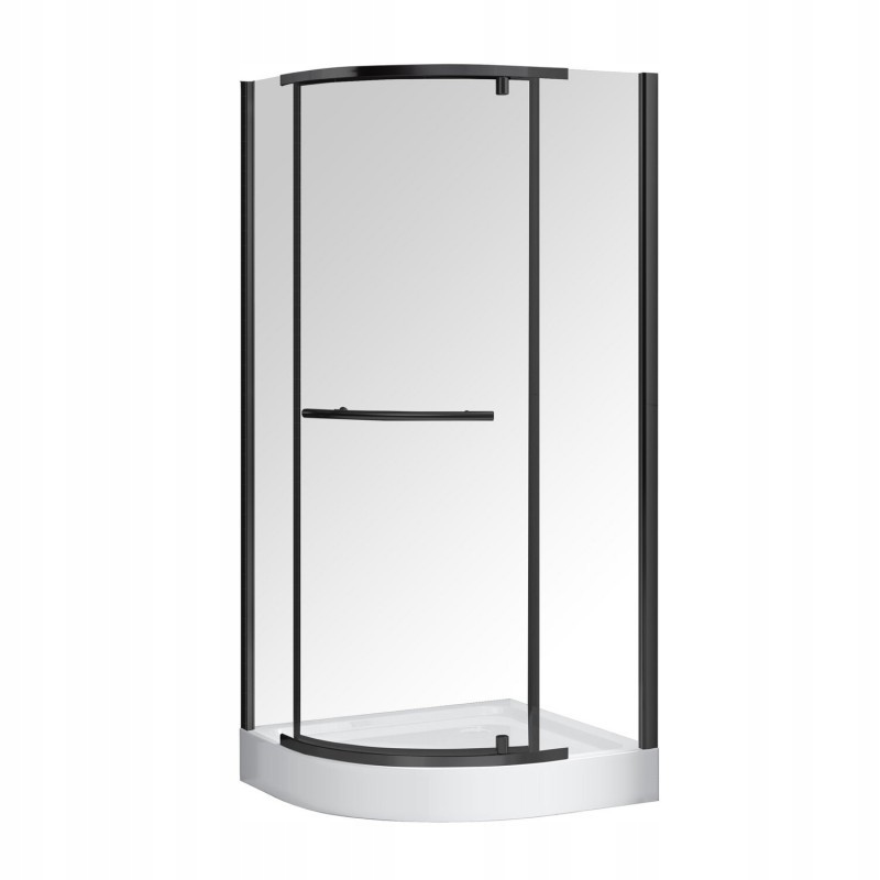 Sprchový kút, kabína - Durasan Rosa 90x90 Čierna sprchová skrinka