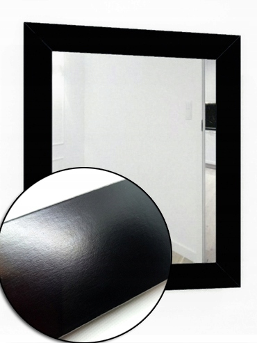 Veľké zrkadlo v čiernom ráme 6 cm MDF 60x50 cm