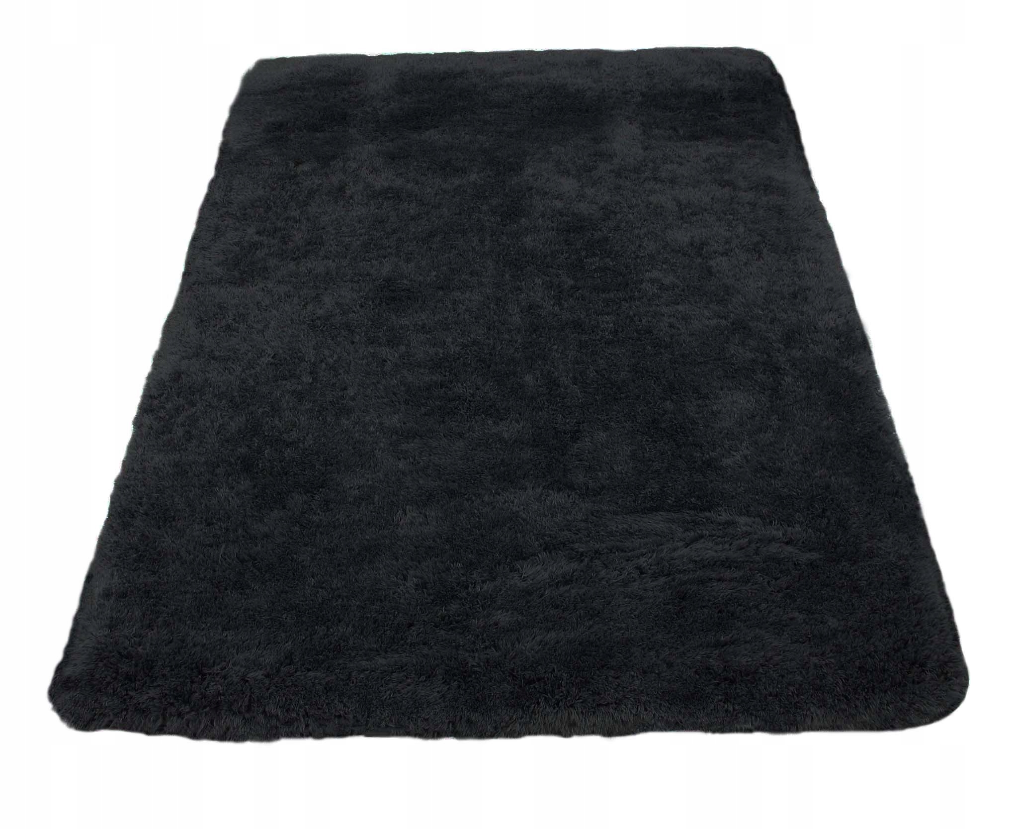 Kúpelňová predložka - Shaggy Rug Shaggy Non -Slip Black 50x70