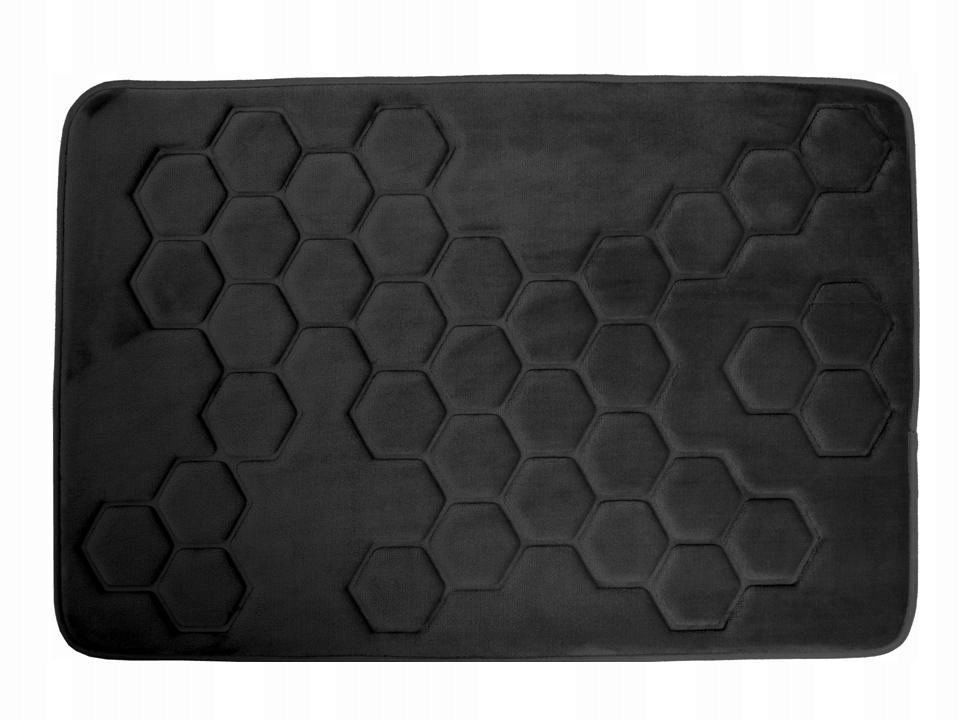 Kúpelňová predložka - Koberce v kúpeľni 60x90 cm čierny med hrubý mäkký