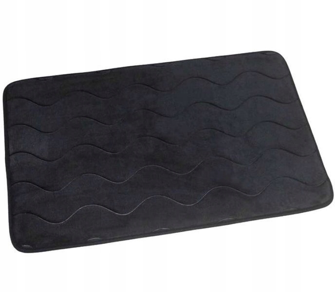 Kúpelňová predložka - Koberce s kúpeľňou sumba 45x75 Euromat Black