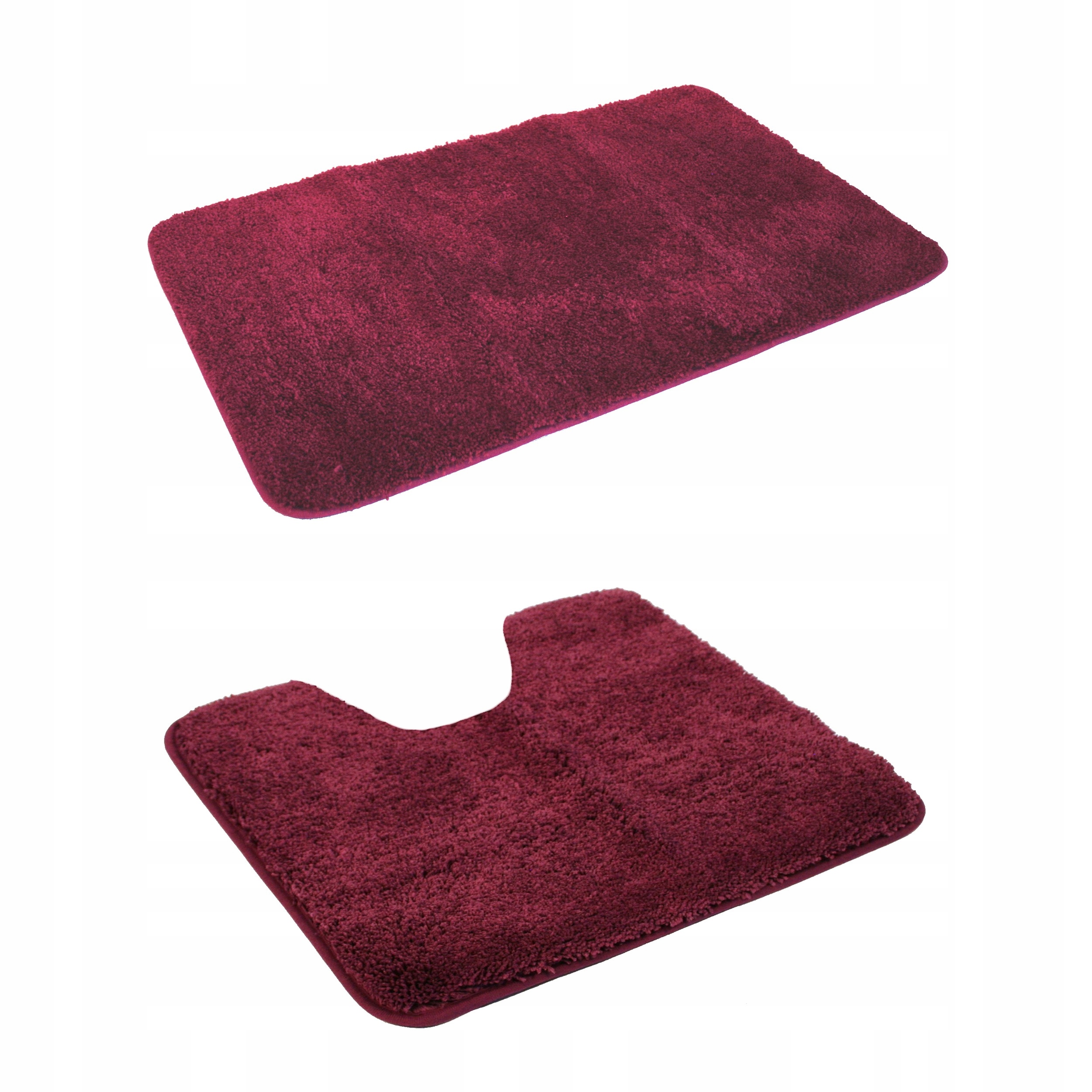Kúpelňová predložka - Koberce kúpeľne 50x55 set 2 Burgundsko