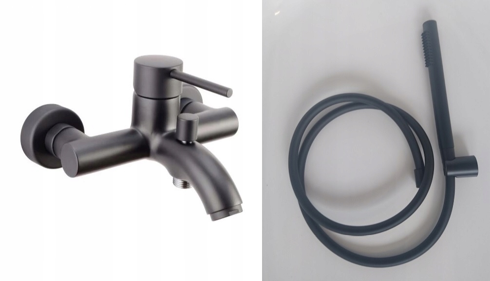 Vaňová batéria - PIPER EmmeVi BATÉRIE kúpeľ MAT BLACK + PRÍSLUŠENSTVO