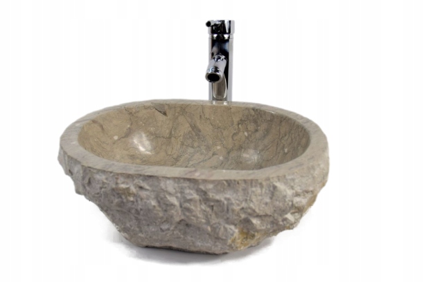 Asymetrické umývadlo - Errosi svetlo šedá bt1 kameň a doska washbasin i