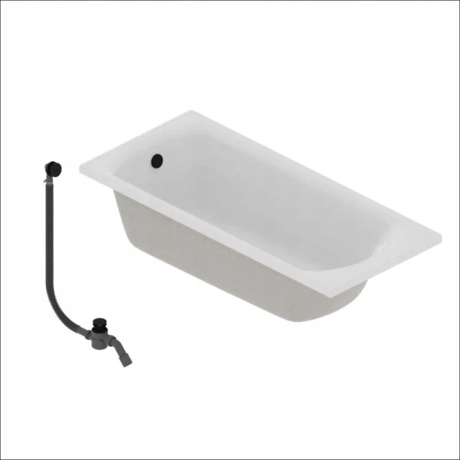 Vaňa - Lumarko Free -Splatená vaňa 170 x 78 cm biely marav