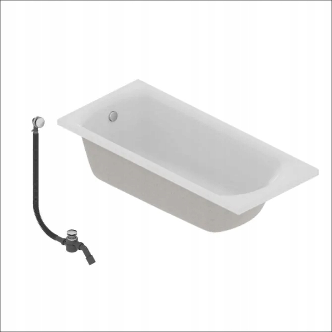 Vaňa - Vynikajúca Lamia Slim Wanny AKR 160x75 cm+SIPHON CHRO
