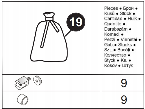Montážny prvky políc Etna Aquaform 600-13019