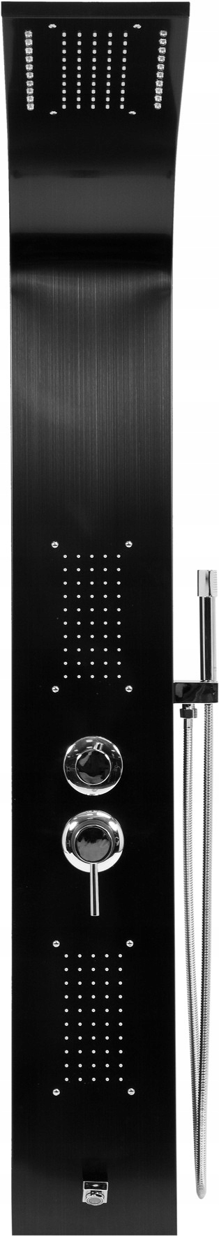 Sprchový panel - Wave 75982 Steely 3 čierny sprchový panel Titan