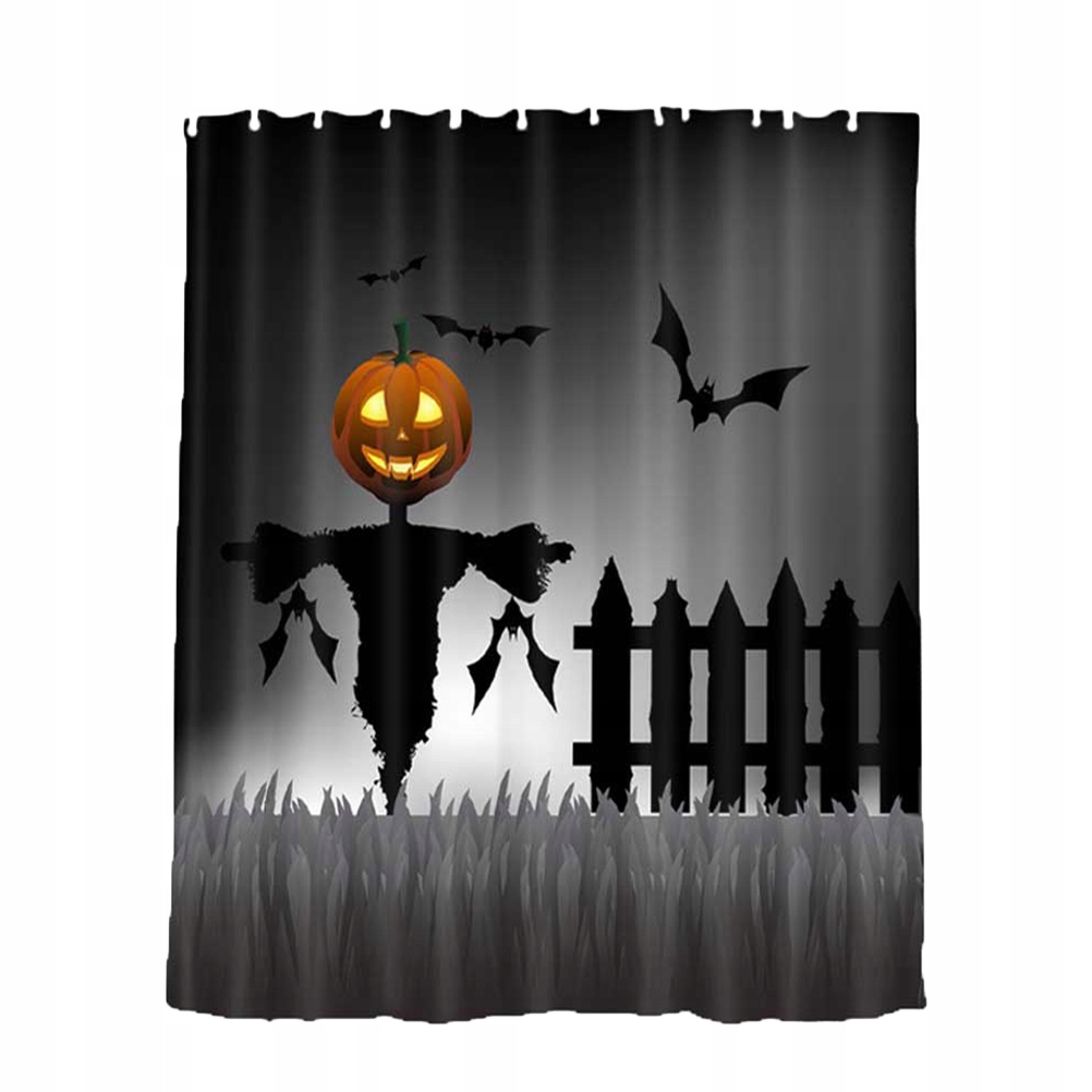 Sprchová tyč - Kvetinová halloweenská sprchová sprcha sprcha opona