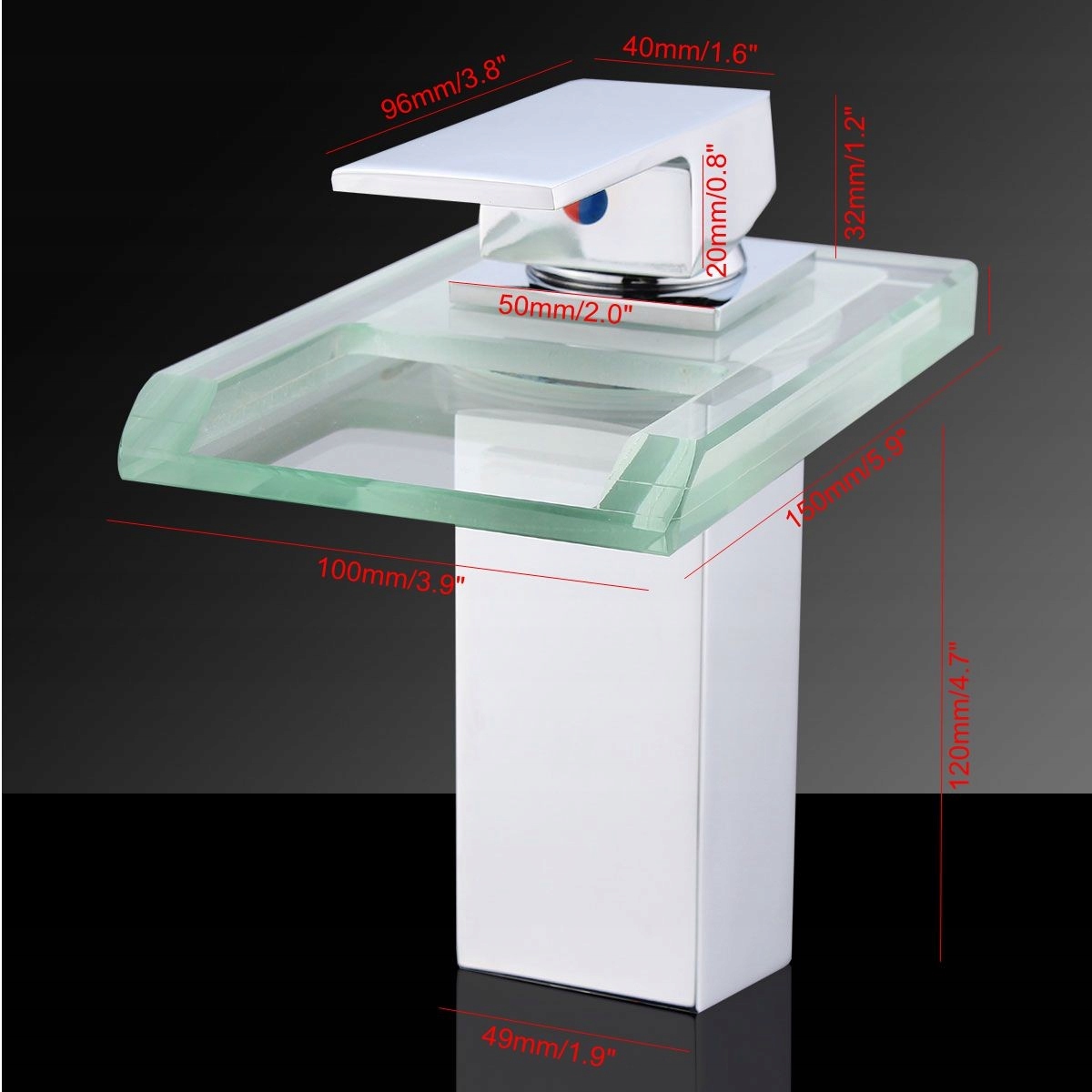 G1 / 2 '' inteligentné LED sklo meniace sa farba