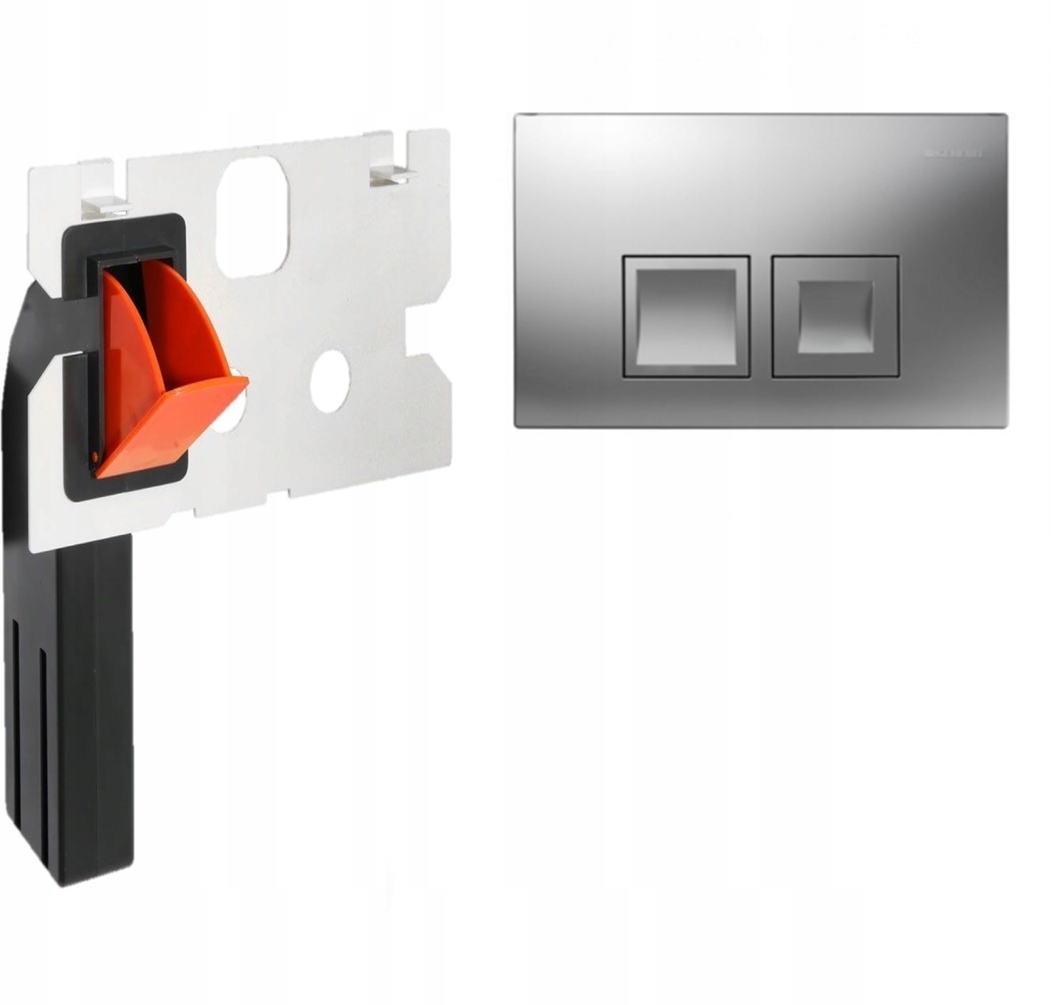 Splachovacie WC tlačítko -  Geberit Delta50 Chrome-Mat+Fresh Cube Container