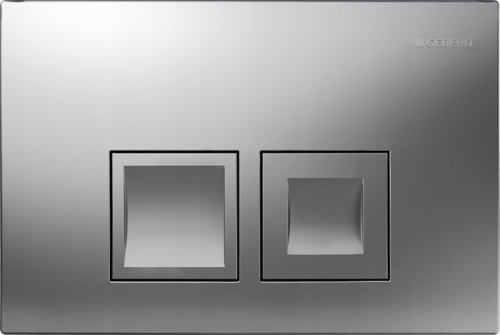 Splachovacie WC tlačítko -  GEBERIT DELTA 50 Chrome MAT UP100 DUOFIX BASIC