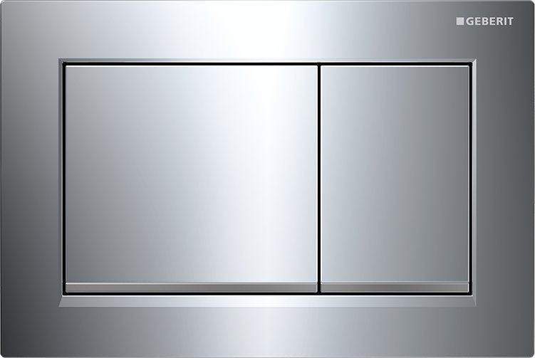 Geberit Omega 30 Button WC Chrome Matte Satin