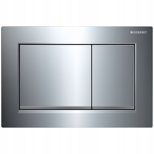 Splachovacie WC tlačítko -  Geberit Omega Chrome Button, Mat-Bł-Chrom Chrome