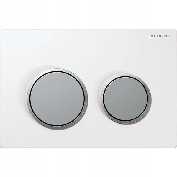 Splachovacie WC tlačítko -  Predaj gombíka Geberit Omega Biały/Chrome