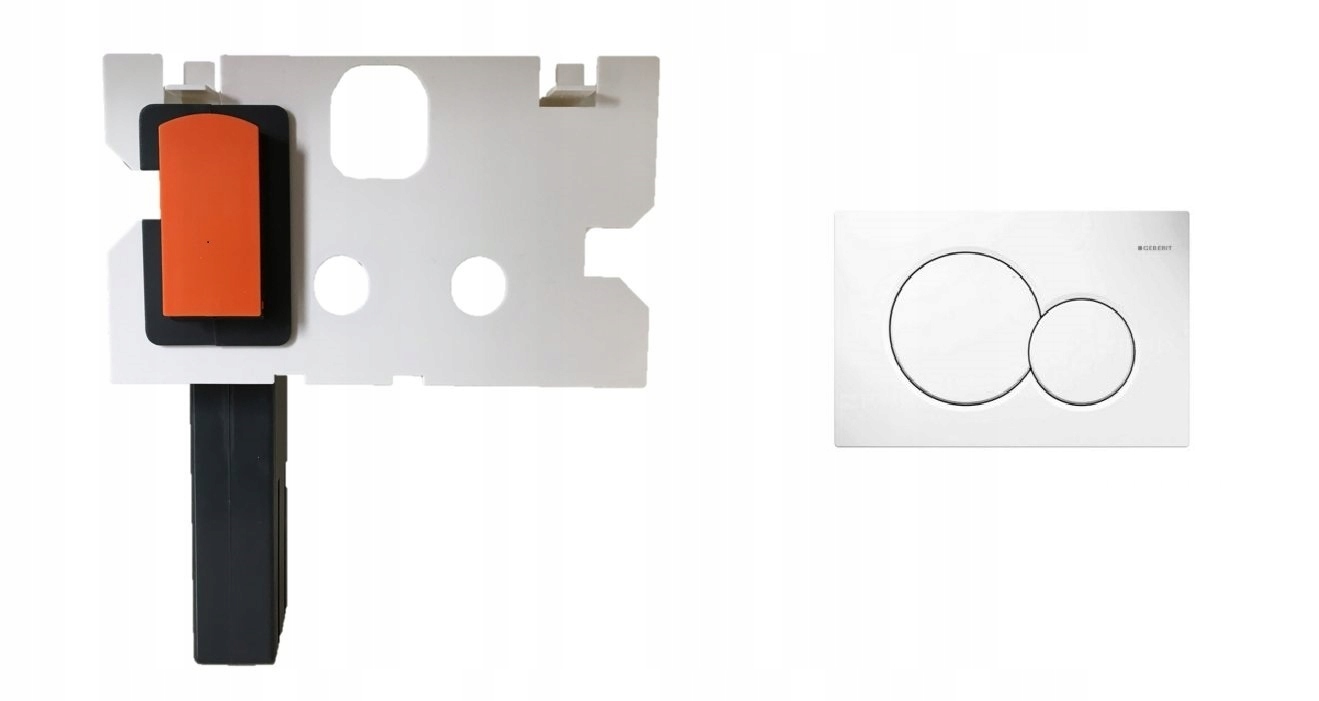 Splachovacie WC tlačítko -  Geberit Sigma 01 White + Fresh Cube Container