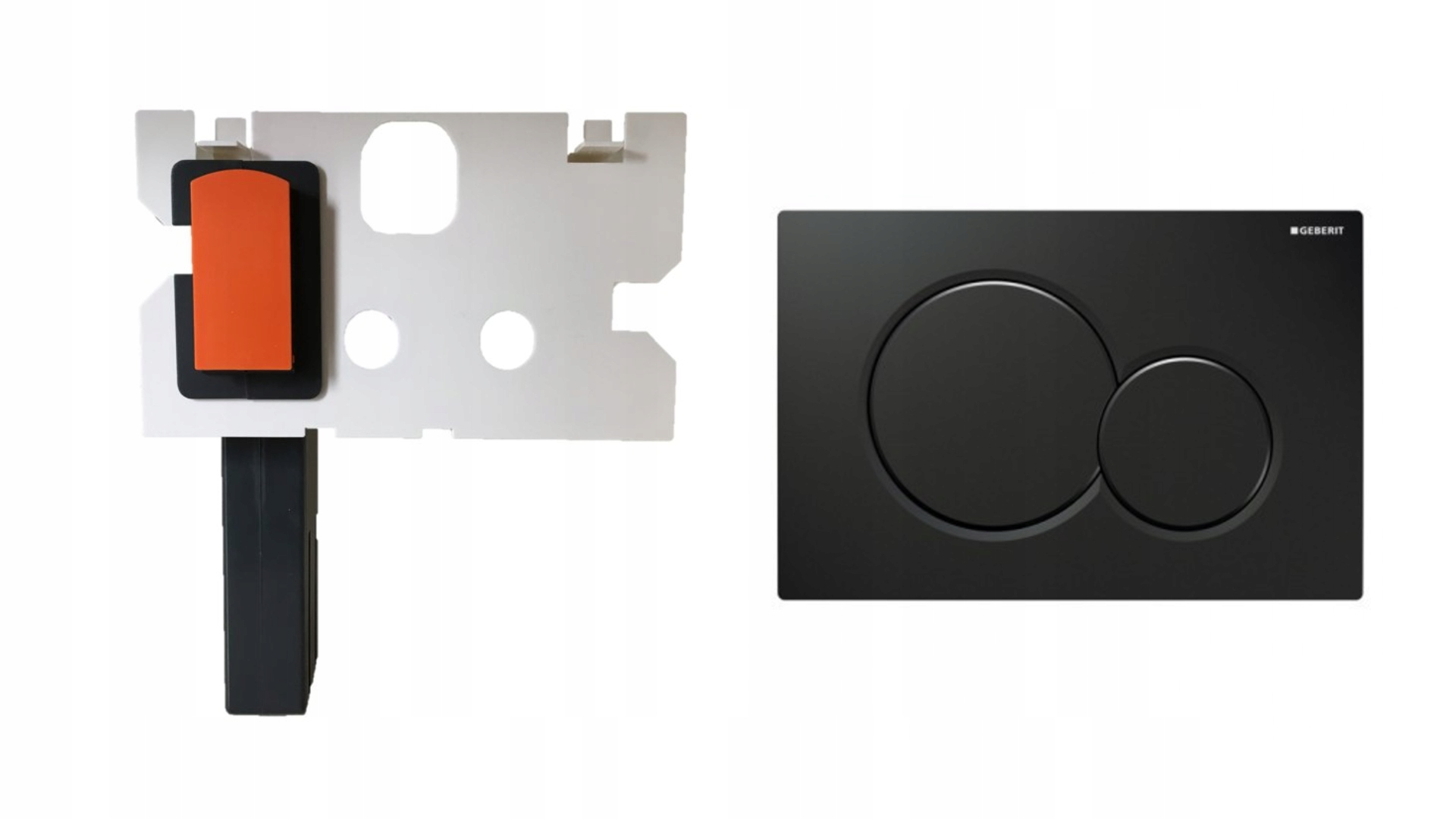 Splachovacie WC tlačítko -  Geberit Sigma 01 Black + Fresh Cube Container