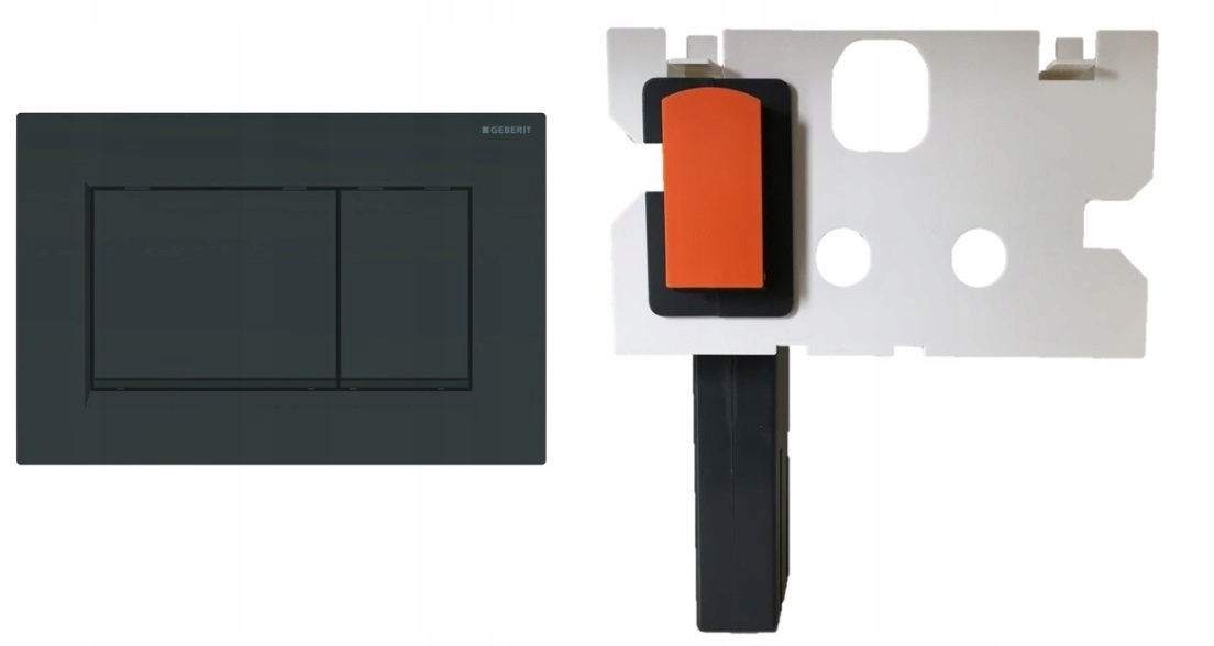 Splachovacie WC tlačítko -  Geberit Sigma 30 Black+ Fresh Cube Container