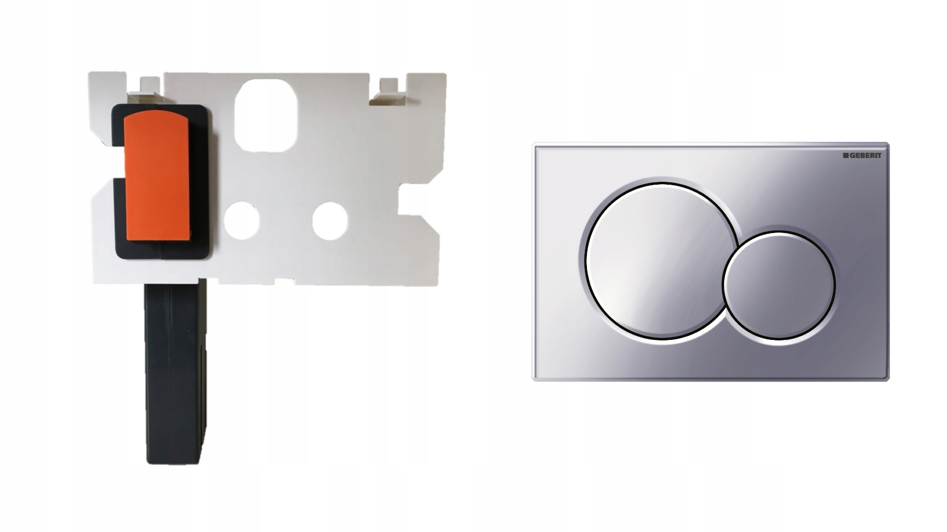 Splachovacie WC tlačítko -  Geberit Sigma01 Chrome/MAT+nádoba na čerstvú kocku