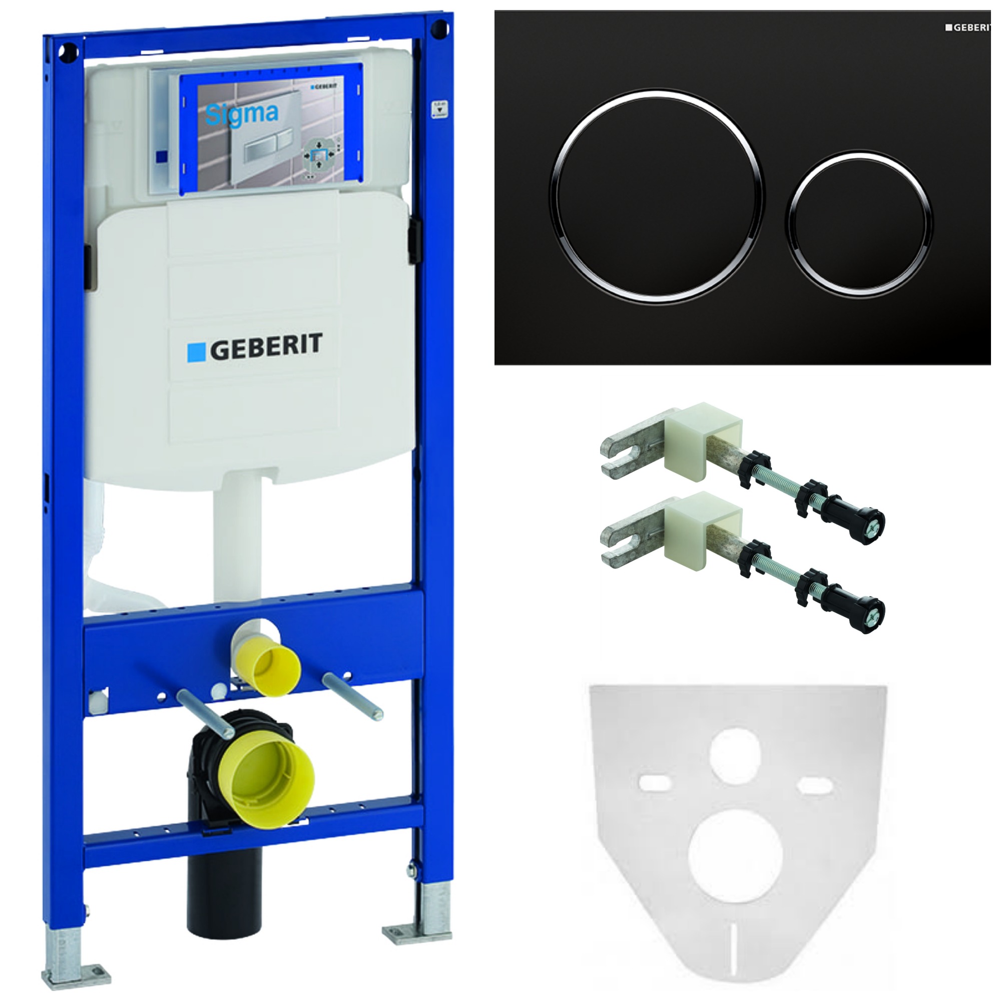 GEBERIT RÁM WC SIGMA 20 gombík čierny mat