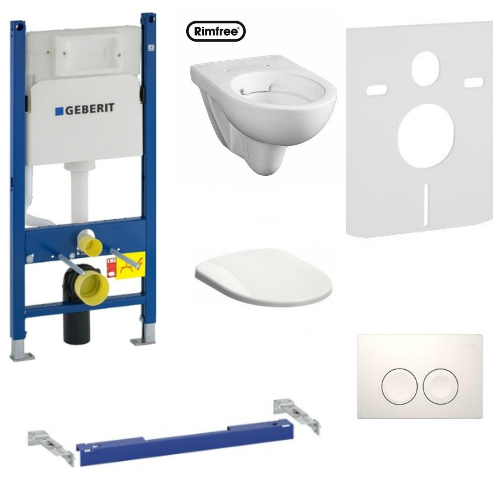 Podomietkový WC modul -  Geberit WC Frame Nova Pro Rimfree Button