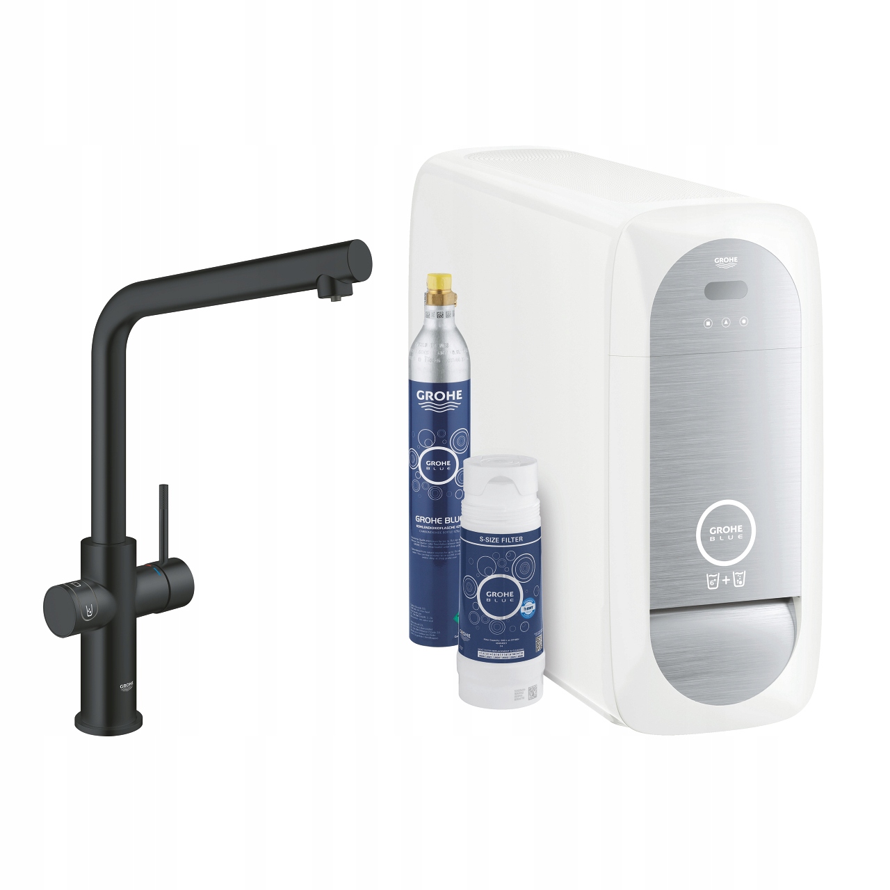 Kuchynské batérie - Grohe 31454Ks1 Blue Home Velvet Black pre bezplatné euro+